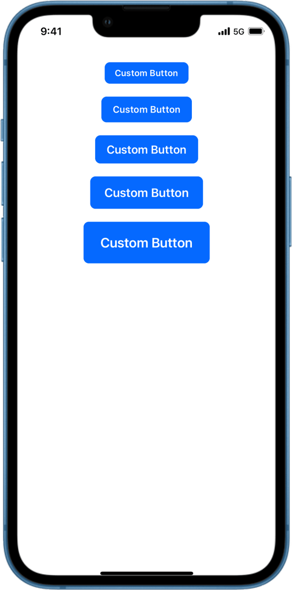 iOS preview for Primary Contained Button
