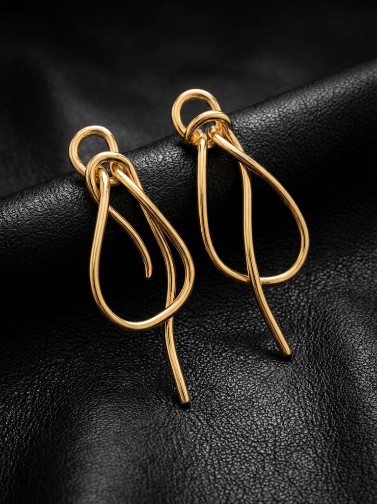 "The Knot" Stud Earrings – Sterling Silver and Gold Plated