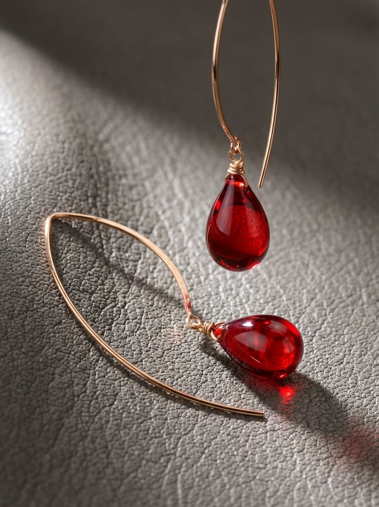 Ruby Raindrop Delight Earrings | 14K Gold and Sterling Silver Options