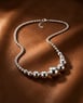 Graduated Hollow Bead Sterling Silver Necklace