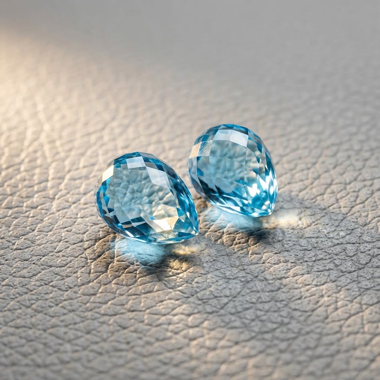 Topaz Elegance 14K Gold Teardrop Threader Earrings