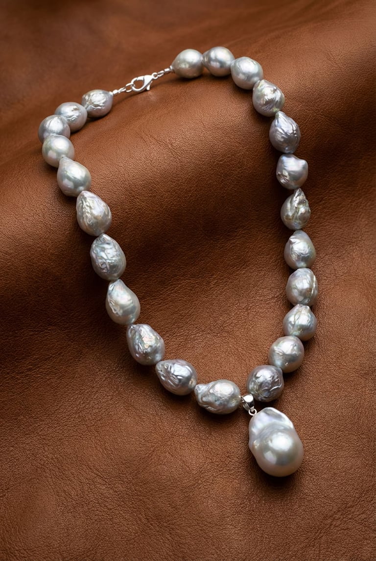 Silver-Grey Freshwater Pearl Necklace