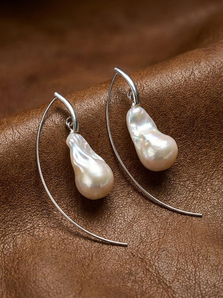 Teardrop Baroque Pearl Elegance Earrings