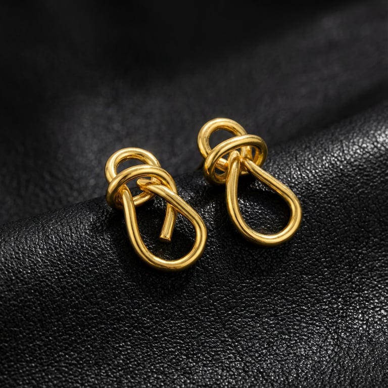 Minimalist Knot Studs – Sterling Silver