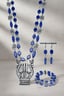 Blue Czech Glass Alf Instrument Set