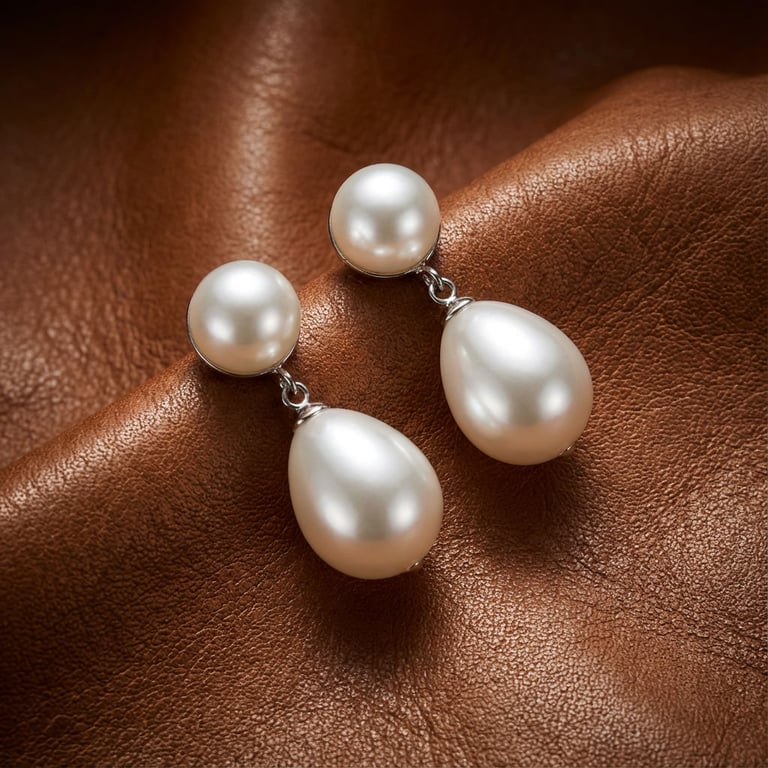 Freshwater and Majorica Pearl Studs Earrings