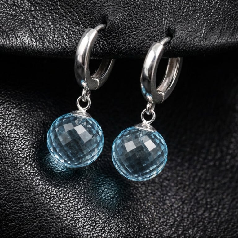 Azure Gleam Topaz Earrings