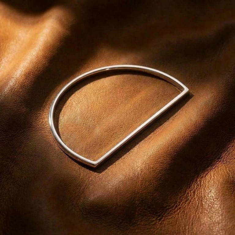Geometric Semi-Circle Bangle