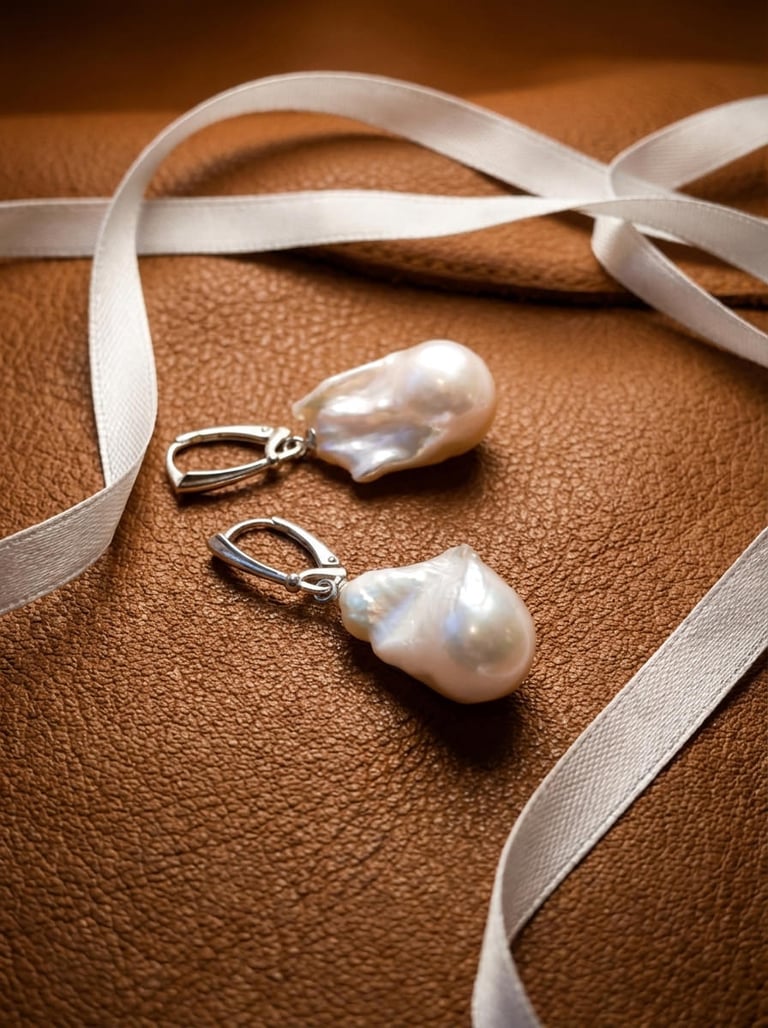 Teardrop Baroque Pearl Elegance Earrings