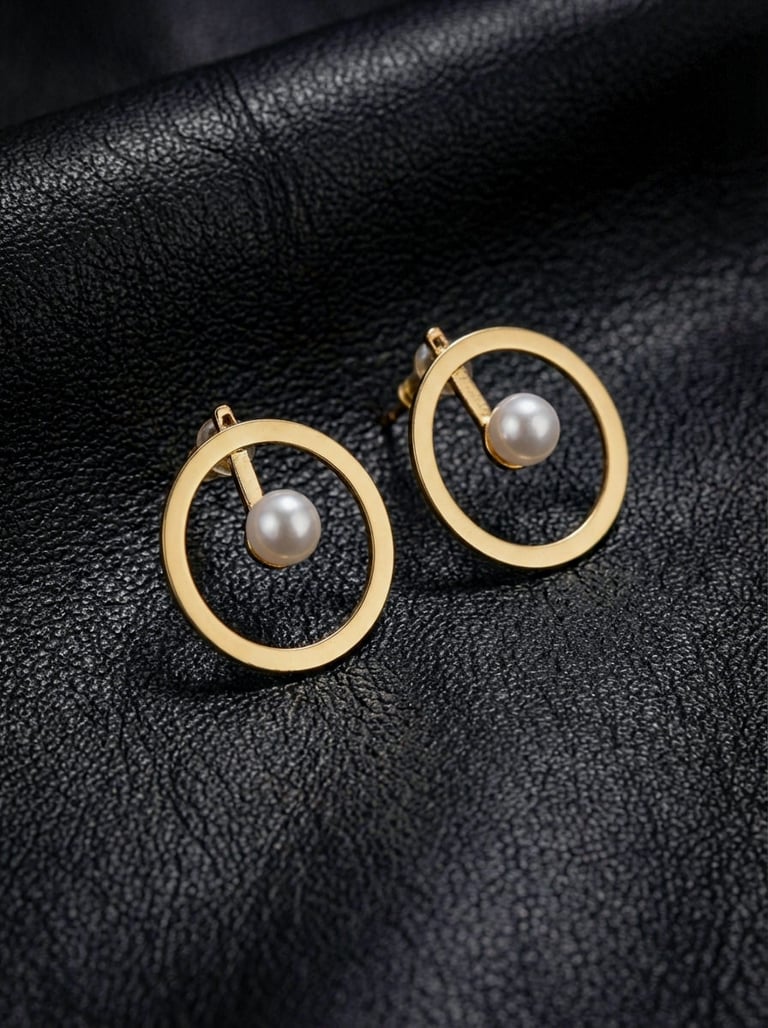 Modern Stud Earrings with Akoya Pearl Jacket Drops