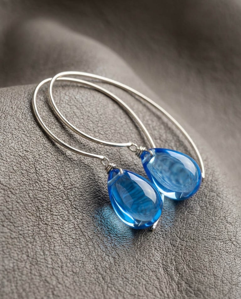 Sparkling Raindrop Dangle Earrings
