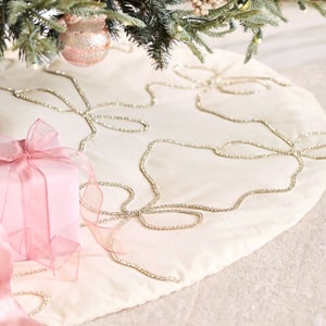 LoveShackFancy Rhinestone Bow Tree Skirt