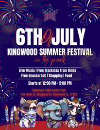 Navy And Red Modern 4th Of July Independence Day Parade Flyer