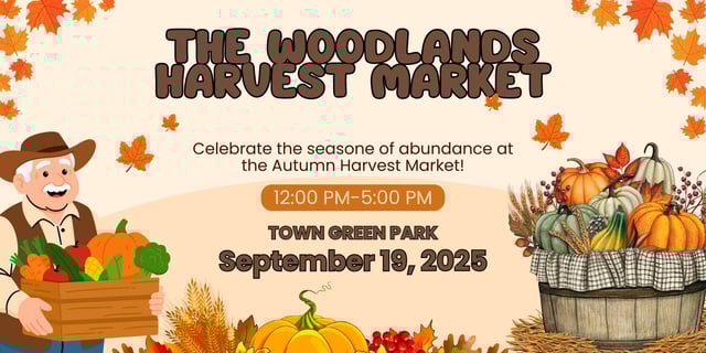 Cream and Orange Ilustrated Autumn Harvest Market Banner Lanscape