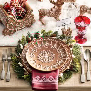 Gingerbread Stoneware Salad Plates - Set of 4