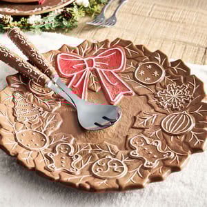 Gingerbread Stoneware Serving Utensils - Set of 2