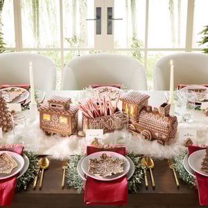 Handcrafted Ceramic Gingerbread Train