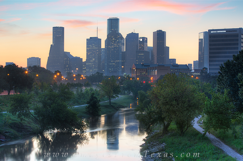 Early Morning along the Buffalo Bayou in Houston, Texas