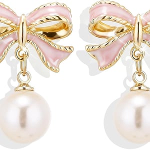 Pearl Bow Earrings