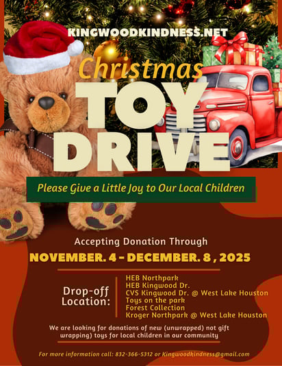 Brown Green Red Christmas Toy Drive Flyer