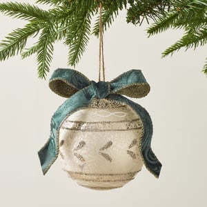 Mercury Glass Ornament with Bow