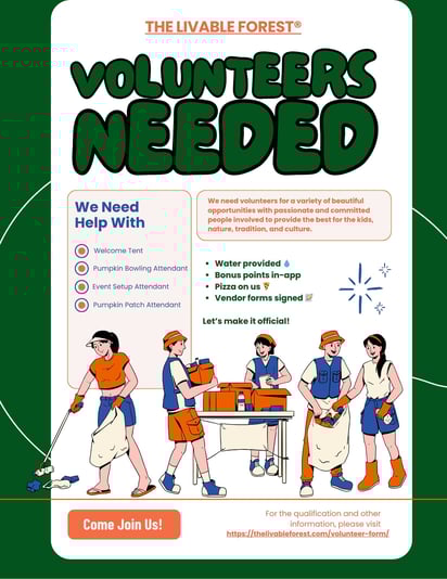 Blue White Modern Simple Local Community Volunteer Needed Info Flyer