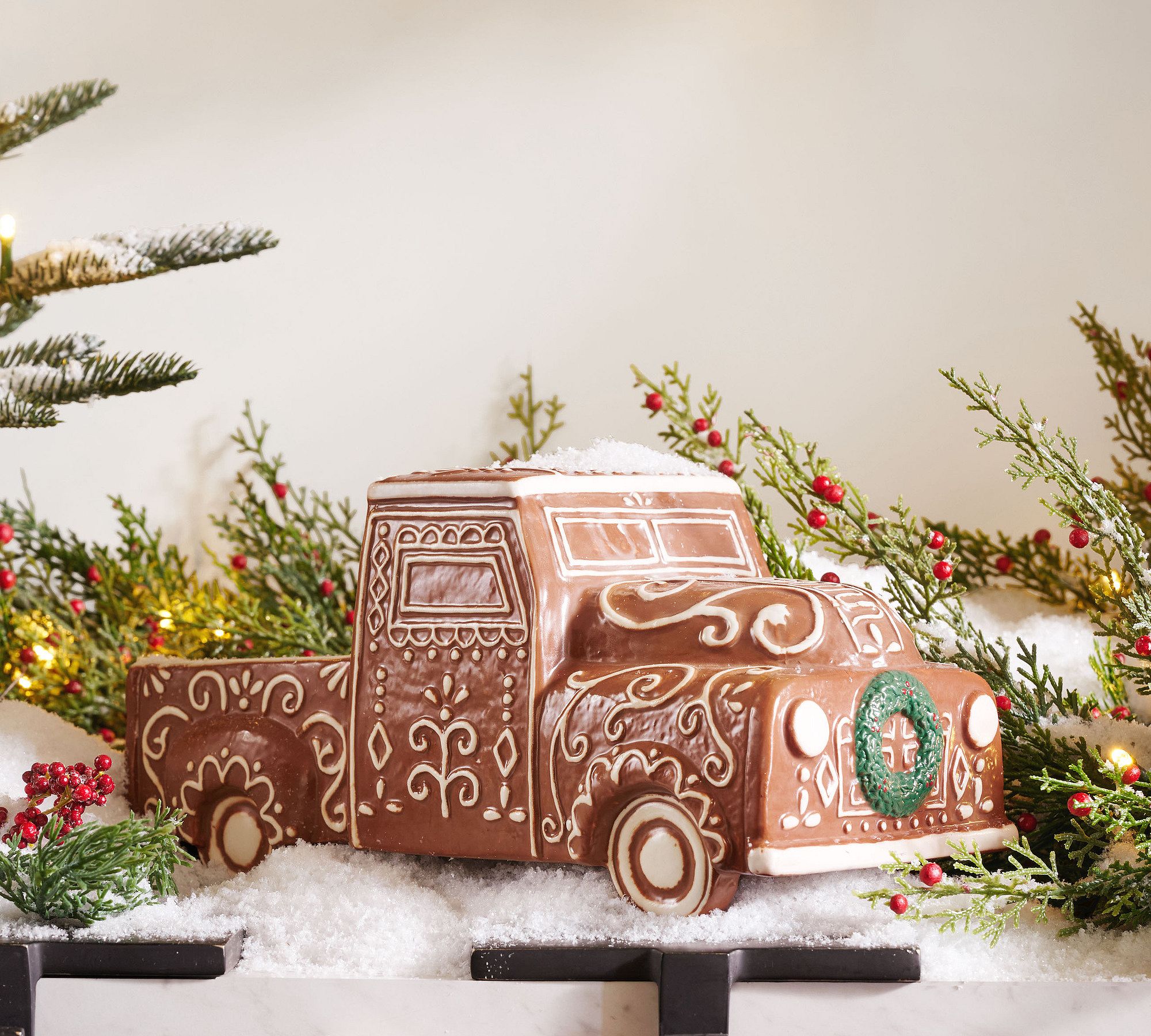 Handcrafted Ceramic Gingerbread Truck