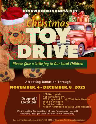 Brown Green Red Christmas Toy Drive Flyer