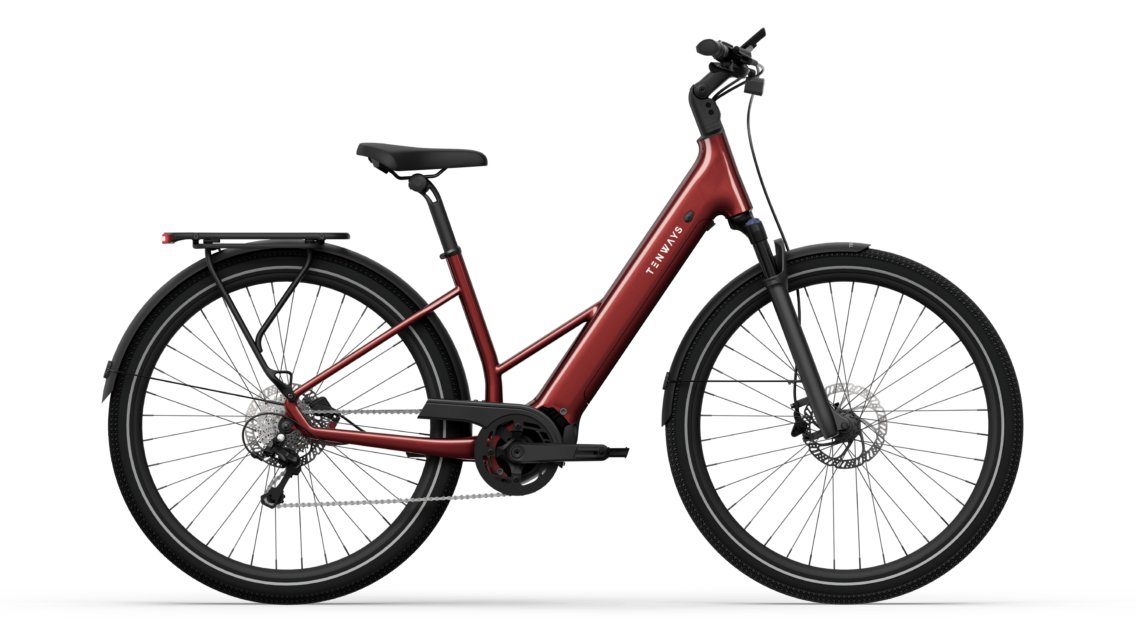 TENWAYS AGO Air E-Trekkingbikes (rot) 1