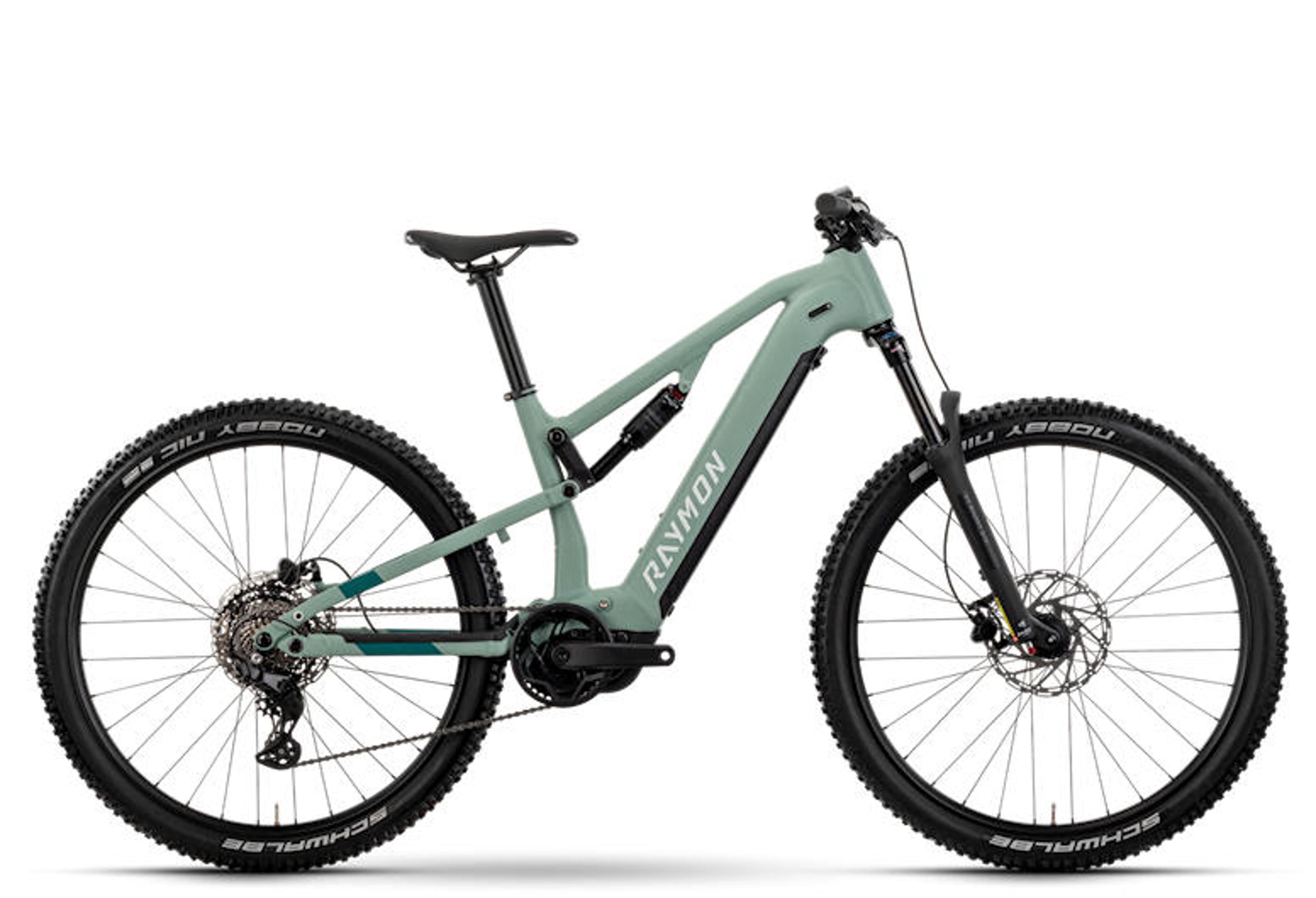 Raymon Trailray 120 E-Mountainbike (grün) 1