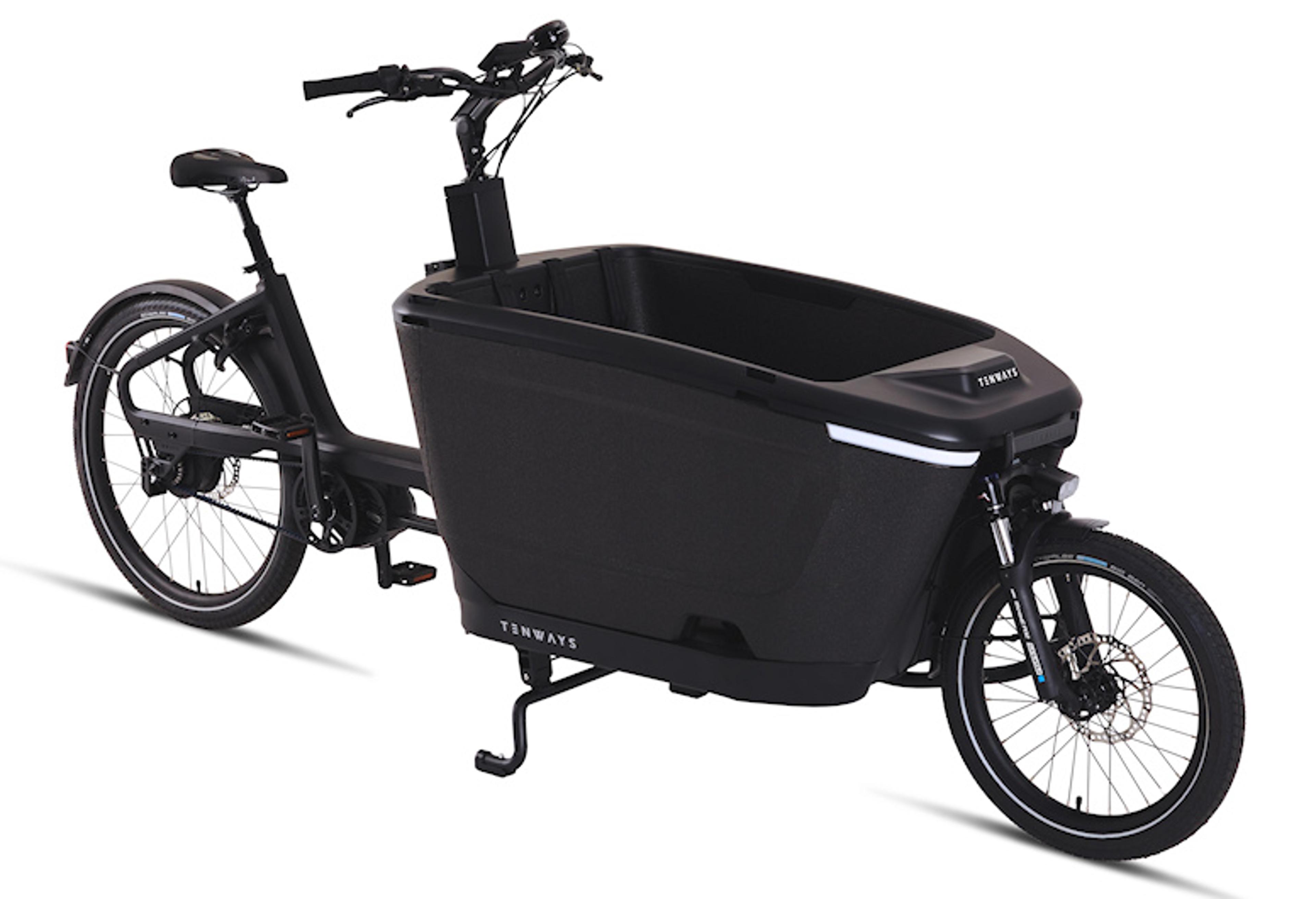 TENWAYS Cargo One E-Lastenrad (schwarz) 1