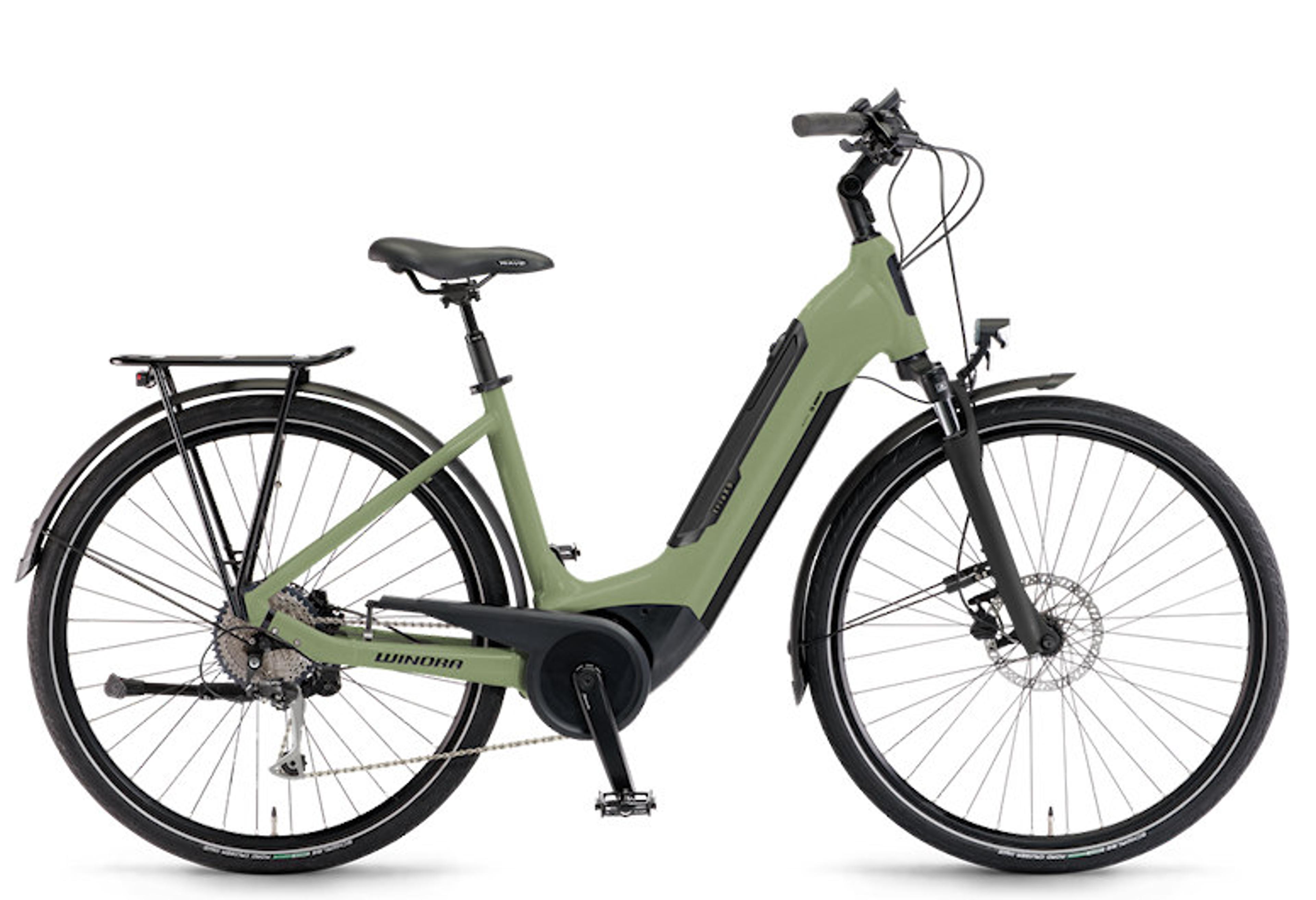 WINORA Tria X9 E-Trekkingbike (grün) 1