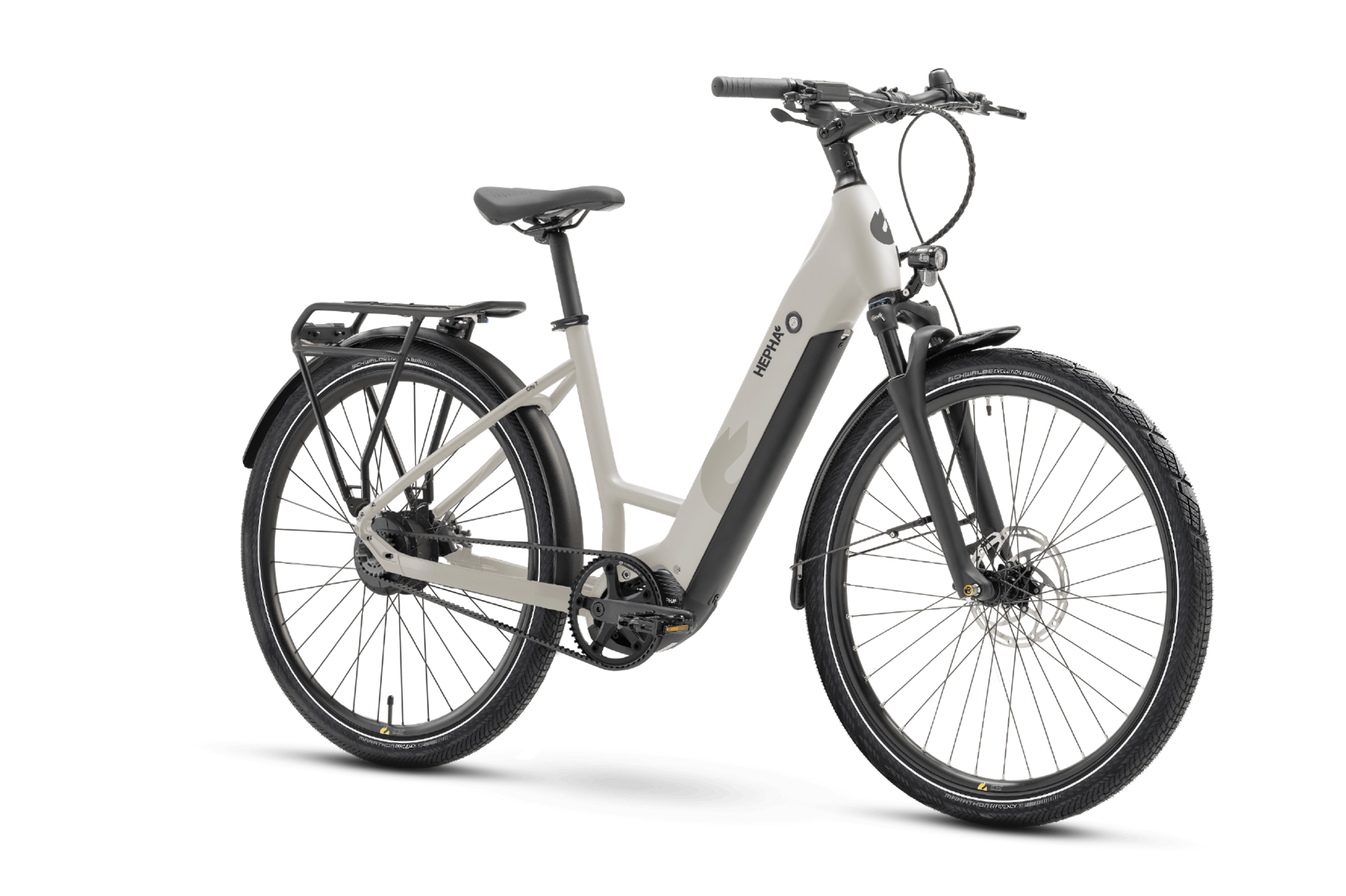 HEPHA City 7 Long Range E-Citybikes (grau) 1