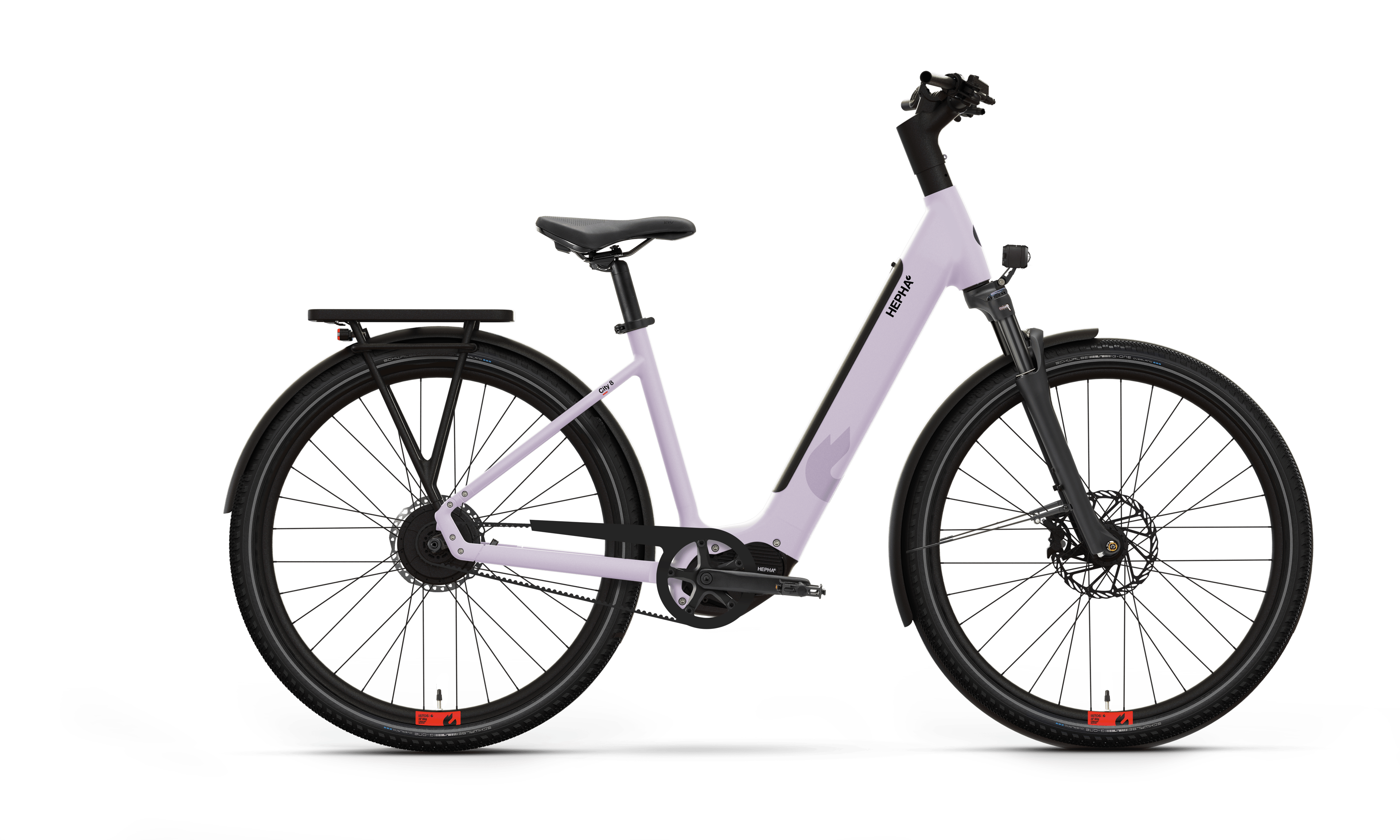 HEPHA City 8 Performance E-Citybikes (lila) 1