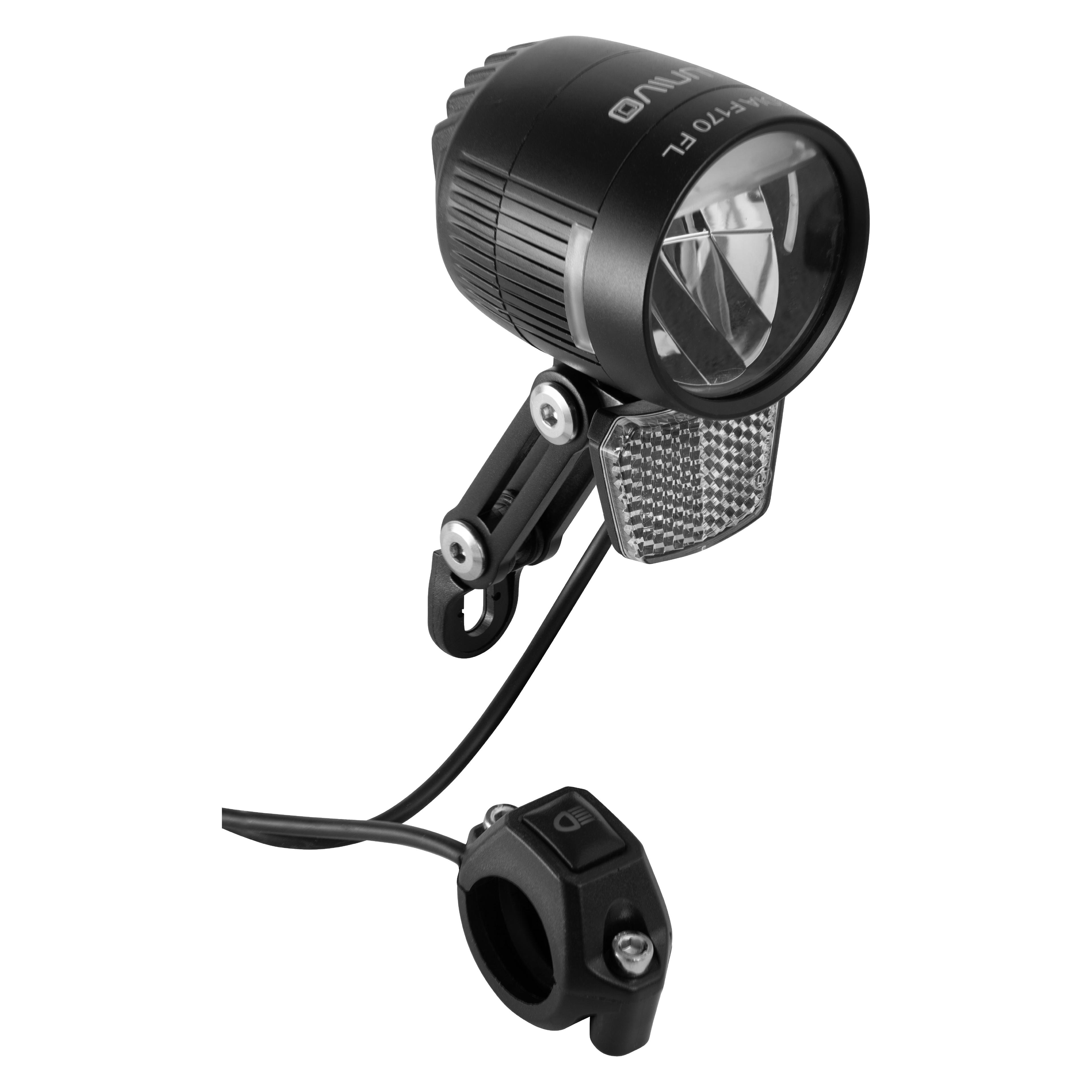 LUNIVO eDIA 170 FL Fahrradbeleuchtung (schwarz) 1