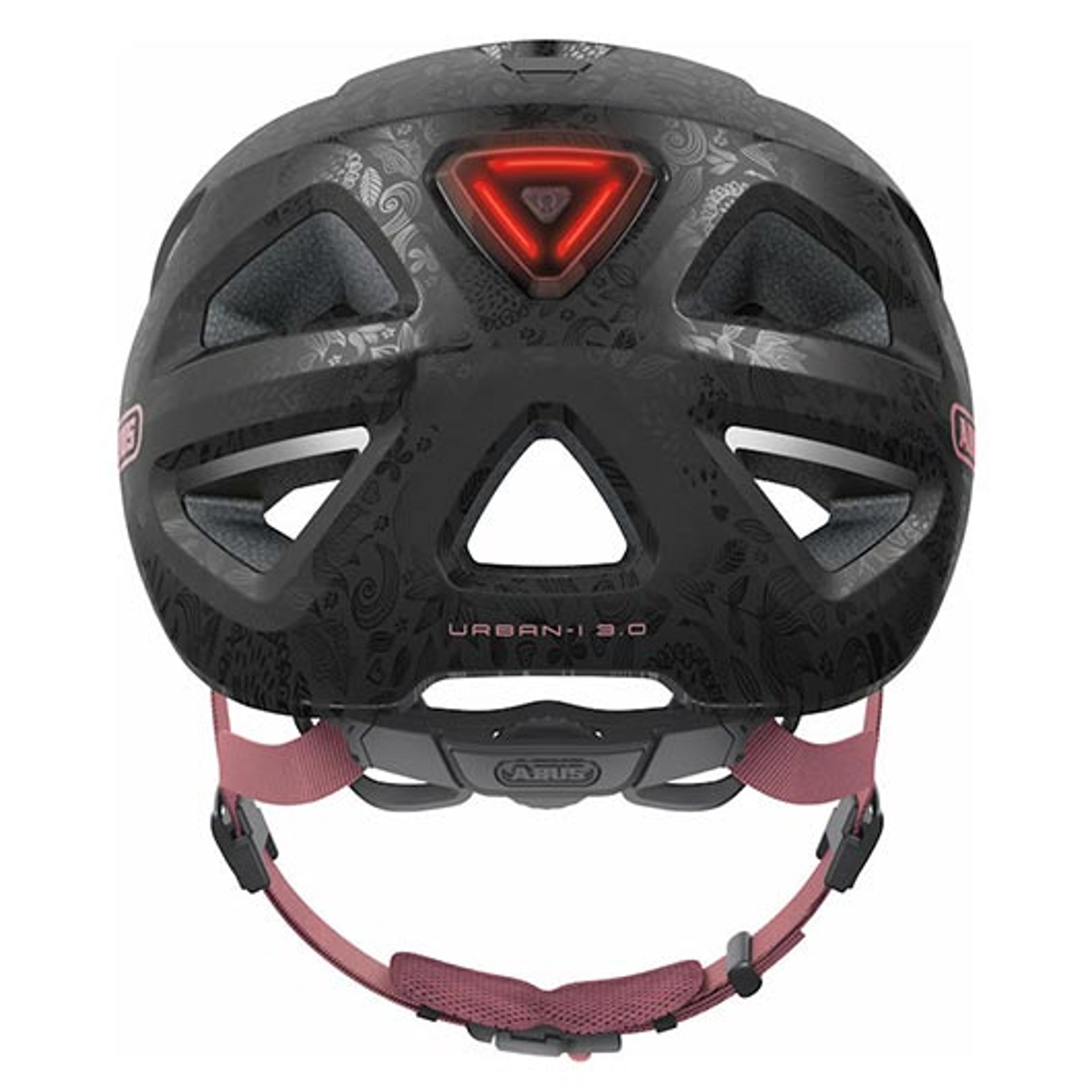 ABUS Urban-I 3.0 flower art Helm (schwarz) 3