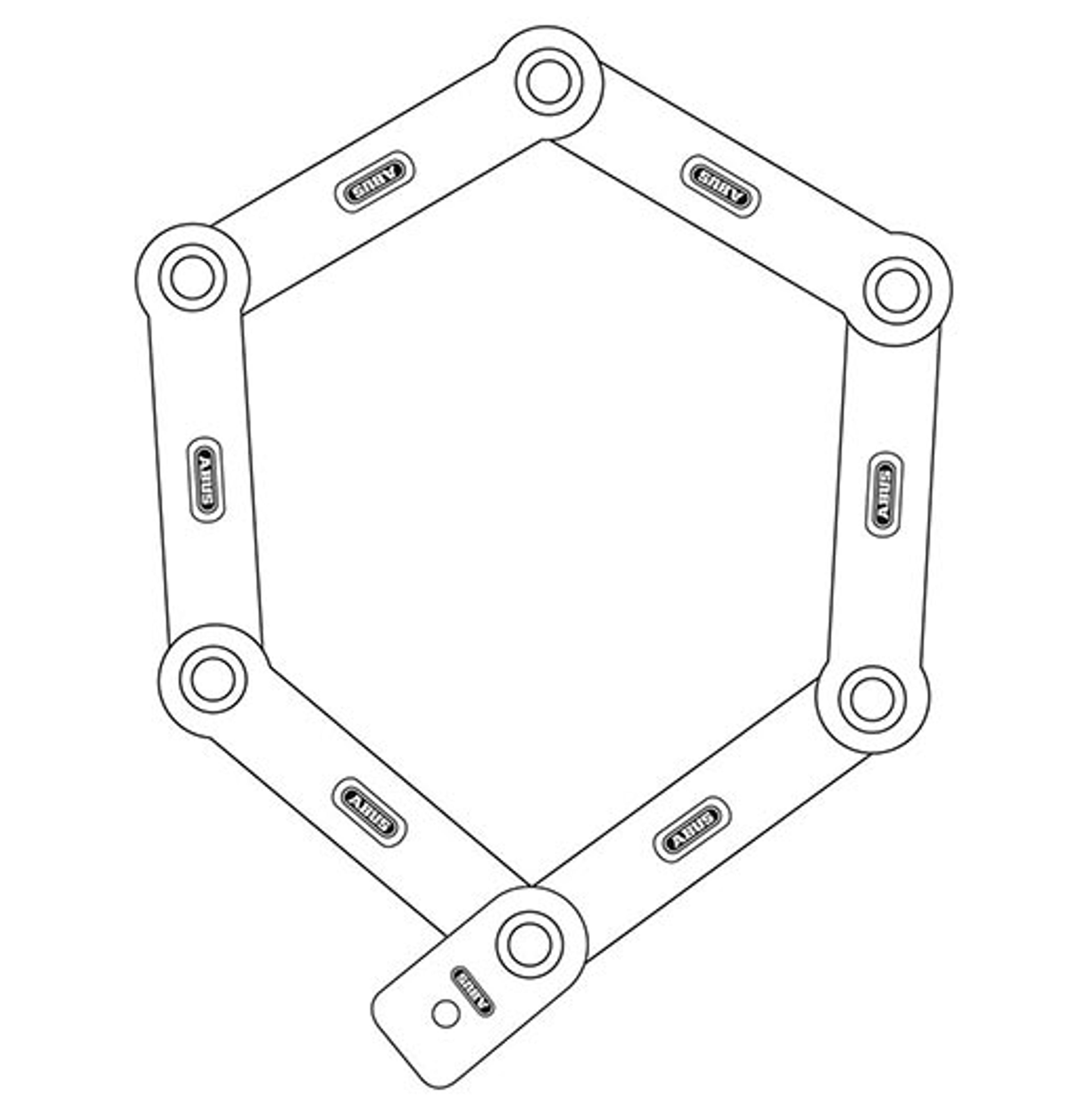 ABUS Falt Bordo uGrip 5700/80 Faltschloss (schwarz) 3