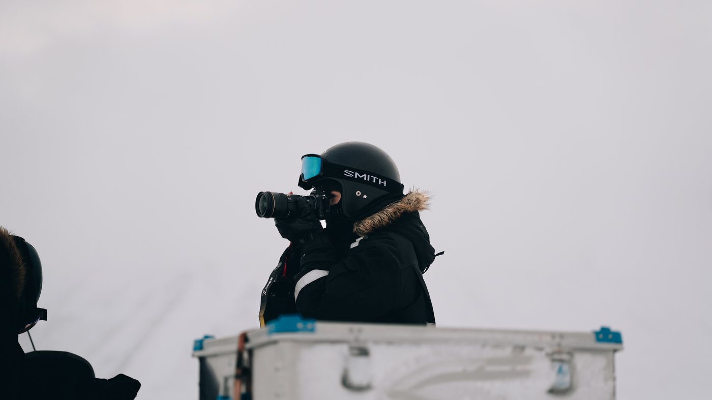 Jill from Snow Fox, catching a frame. One of the sweetest people I have ever met.
