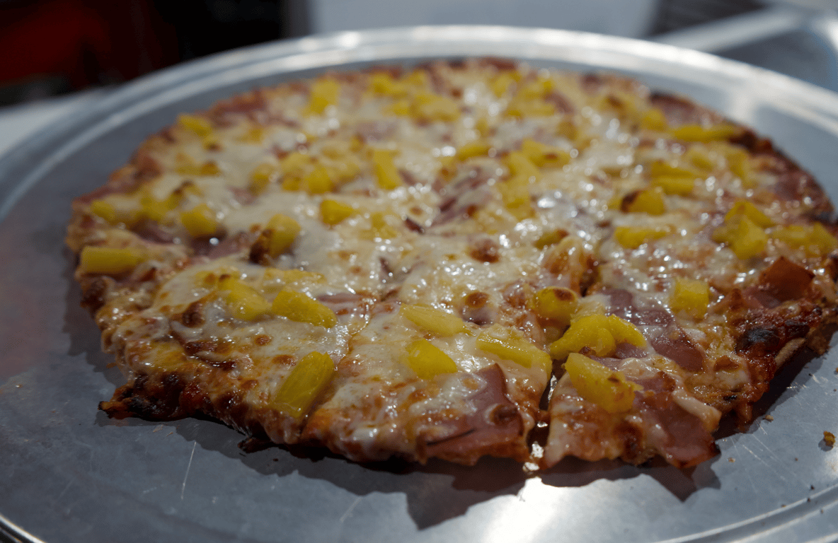 Sweet and savory Hawaiian Pizza