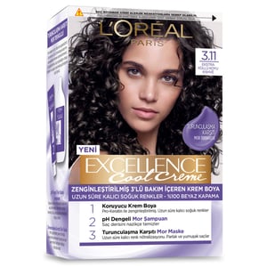Loreal Paris Excellence Cool Creme Hair Dye 3.11 Extra Ashy Dark Brown - Excellence