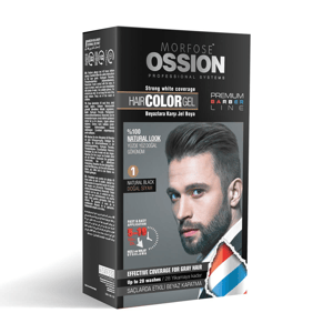 Ossion PR.Barber جل شعر للرجال لون أسود طبيعي رقم 1 40 مل
