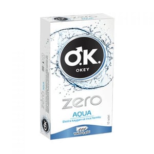 Okey Zero Aqua Extra Lubricious and Thin Condom 10 Pieces