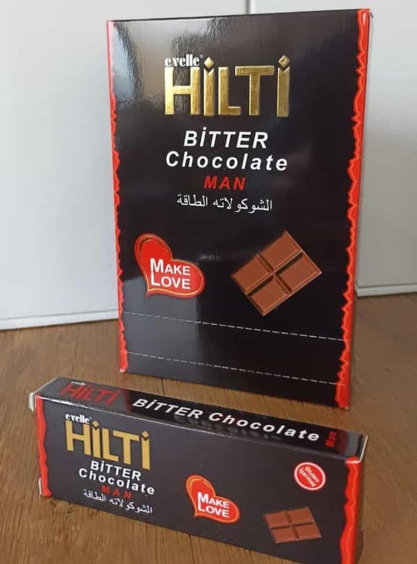 شوكولاتة هيلتي للرجال طبيعي وعشبي ١٢ × ٢٥ غرام - Hilti Gold