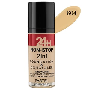 Pastel 24H Non-Stop 2 in 1 Foundation and Concealer 603 Ivory: