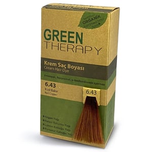 كريم تلوين الشعر جرين ثيرابي 6.43 نحاسي أحمر- Green Therapy/جرين ثيرابي: