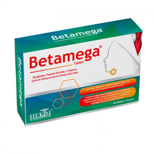 Betamega Black Elderberry & Beta Glucan & Propolis Extract Throat Lozenge - 30 Pieces