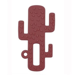 OiOi Cactus Silicone Teether 3 Months+ Claret Red