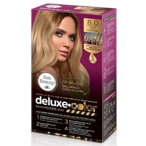 Bee Beauty Deluxe Color Kit Hair Color 8.0 Light Brown