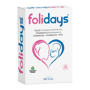 NBT Pharmaceutical Folidays Supplementary Food 30 Capsules: