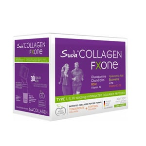 Suda Collagen / سودا كولاجين - سودا كولاجين فكسون طعام تكميلي بنكهة التفاح 30 × 13 غرام - كيس مسحوق: